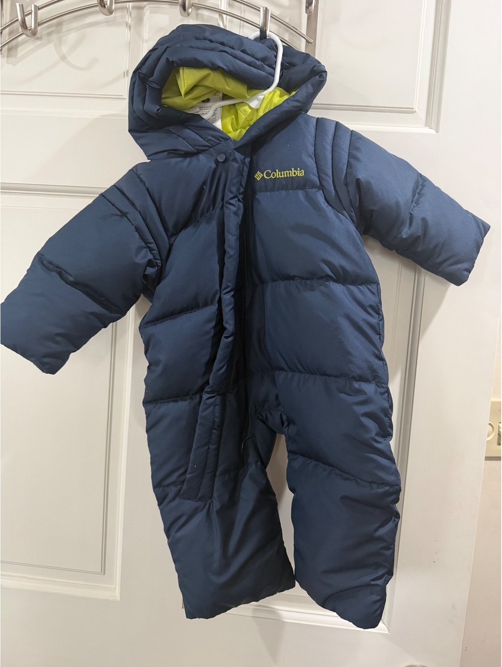 Columbia Infant 12 Months Navy Blue Down Puffer Snowsuit